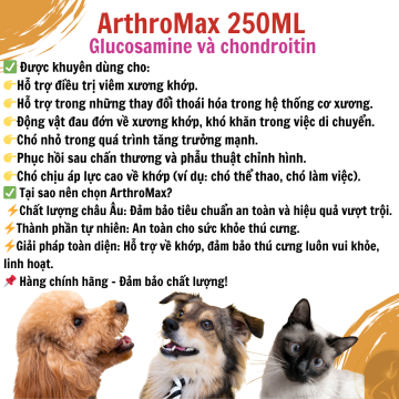  ArthroMax 250ML – Hỗ Trợ Hoạt Động Khớp Bình Thường Cho Chó Mèo 