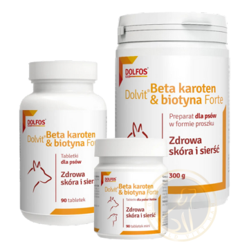 Dolvit Beta carotene & biotin forte- Da và lông khỏe mạnh