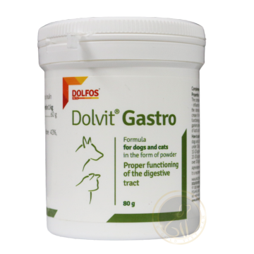  DOLVIT GASTRO 80G - Bảo vệ và đẩy nhanh quá trình tái tạo biểu mô dạ dày và ruột Chó Mèo