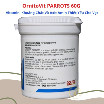 OrnitoVit® PARROTS – Vitamin & Khoáng chất cho Vẹt lớn
